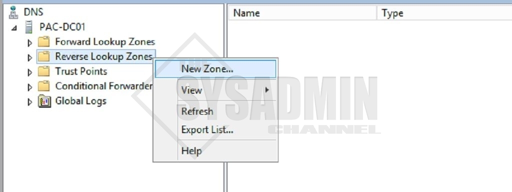 Configure New DNS Zone