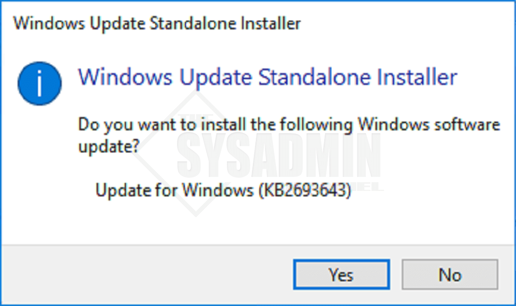Windows Update Standalone Install