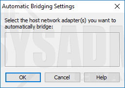 No Bridged Adapters Showing in VMware Workstation