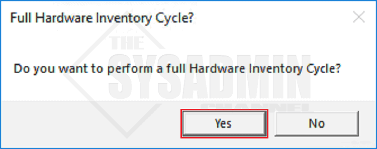 Do you want to perform a full hardware sync