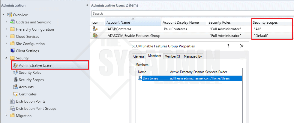 SCCM Administrative Users Roles