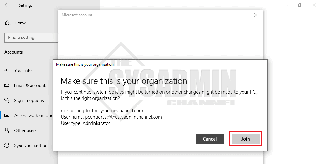How To Join Windows 10 To Azure AD