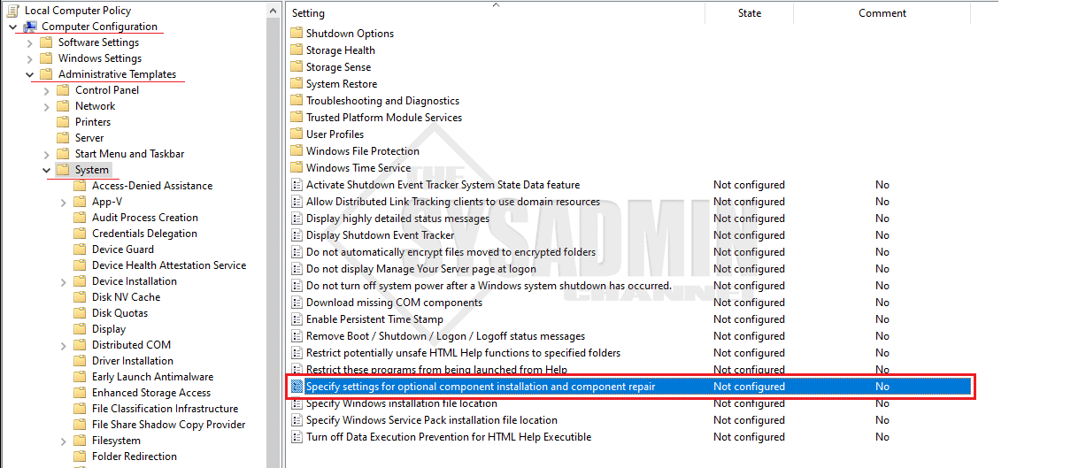 Gpedit settings for windows capability fix