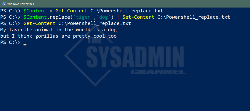Powershell Replace text in console