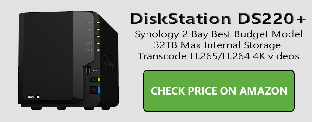 Synology 2 Bay NAS Diskstation DS220+ - Best NAS For Plex 2021