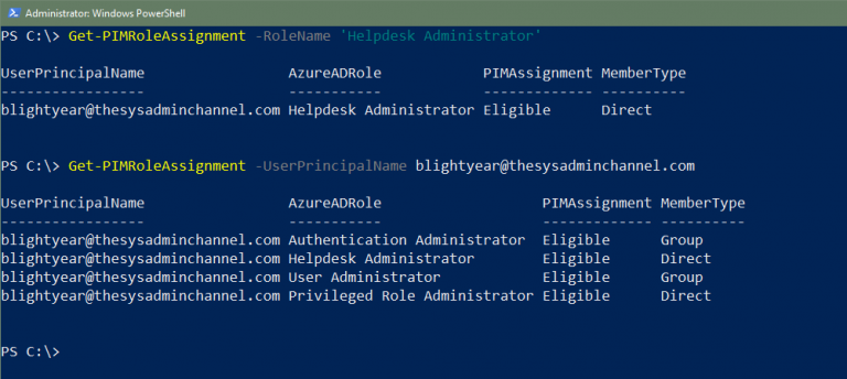 get role assignment powershell