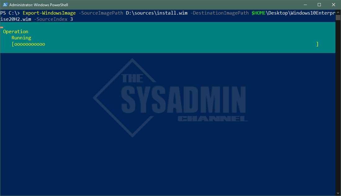 Export-WindowsImage -SourceImagePath install.wim