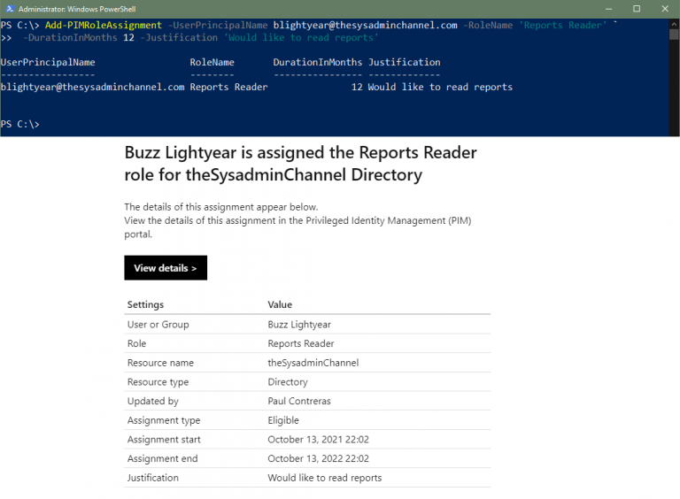 Powershell Pim App How To Add Azure AD Roles Using PowerShell With PIM