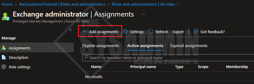 exchange online role assignments
