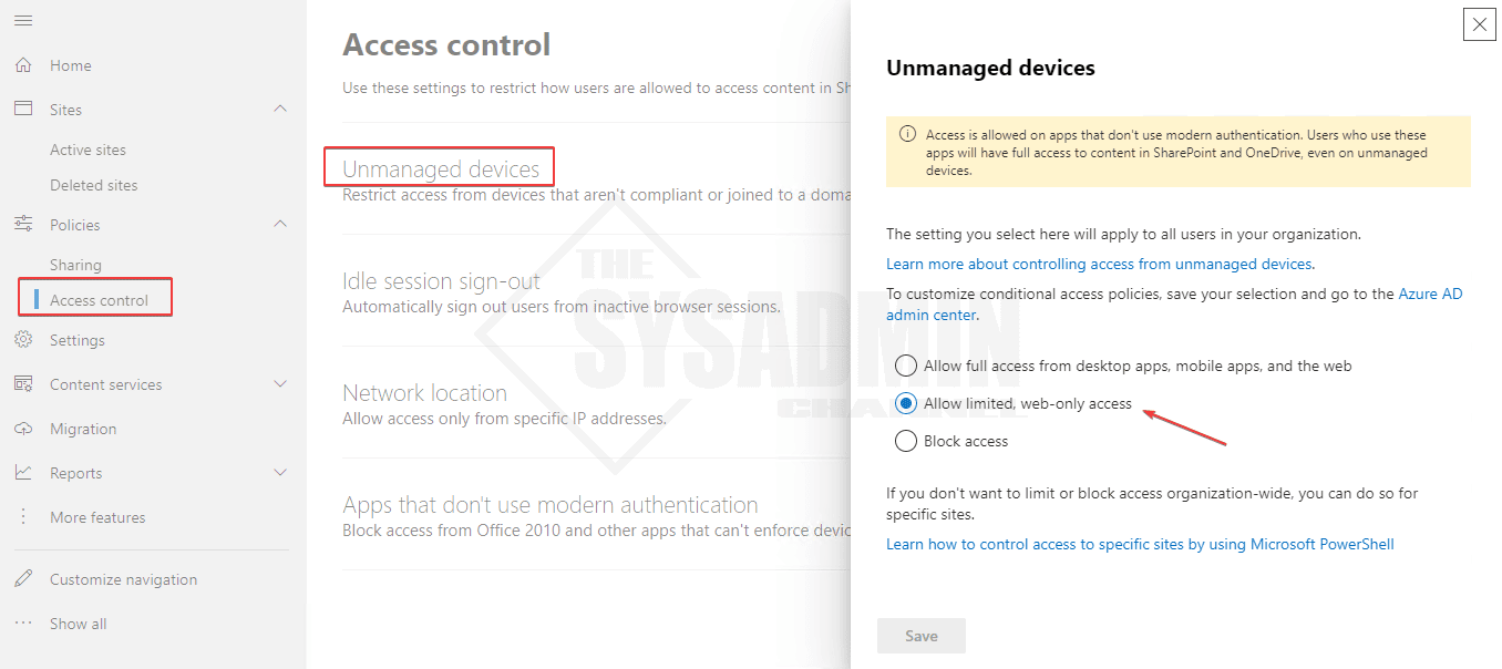 SharePoint Limited Access gui