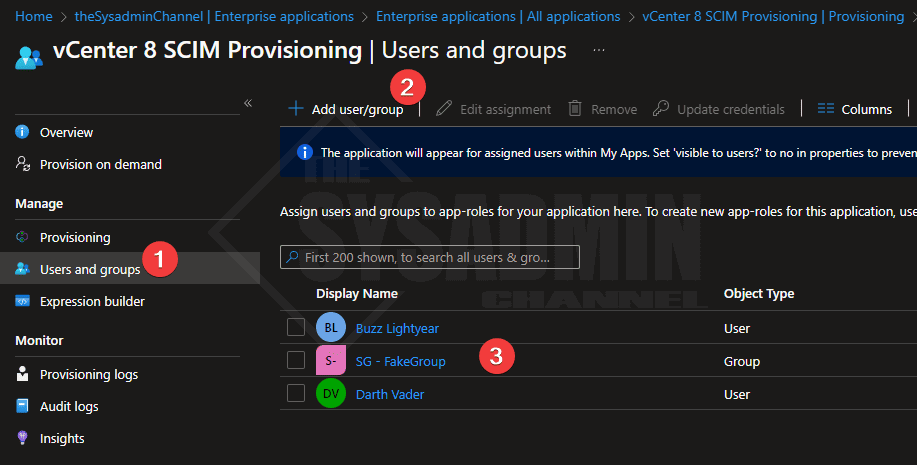 vCenter 8 SCIM Provisioning Add users and groups